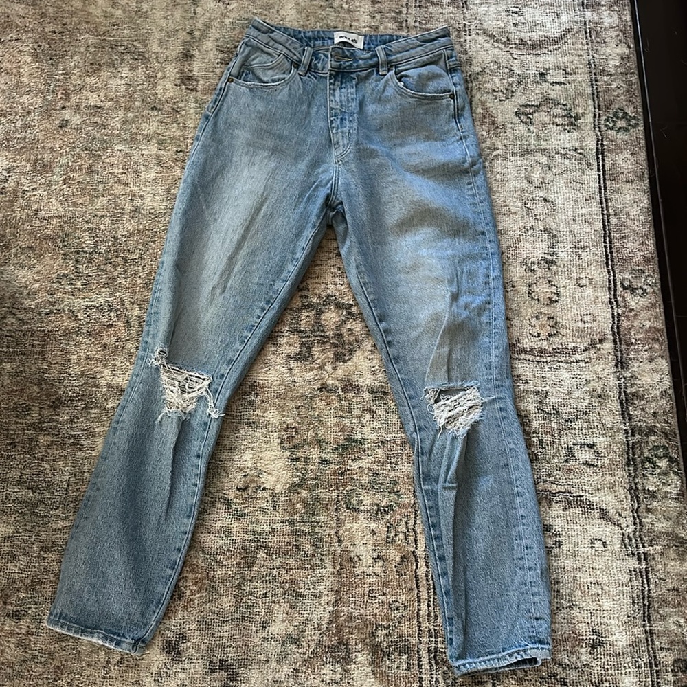 Rolla’s Mid High Rise Slim (MILLER) in light destroyed wash